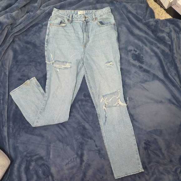 PacSun Denim - PacSun Light Blue Distressed Straight Leg Jeans